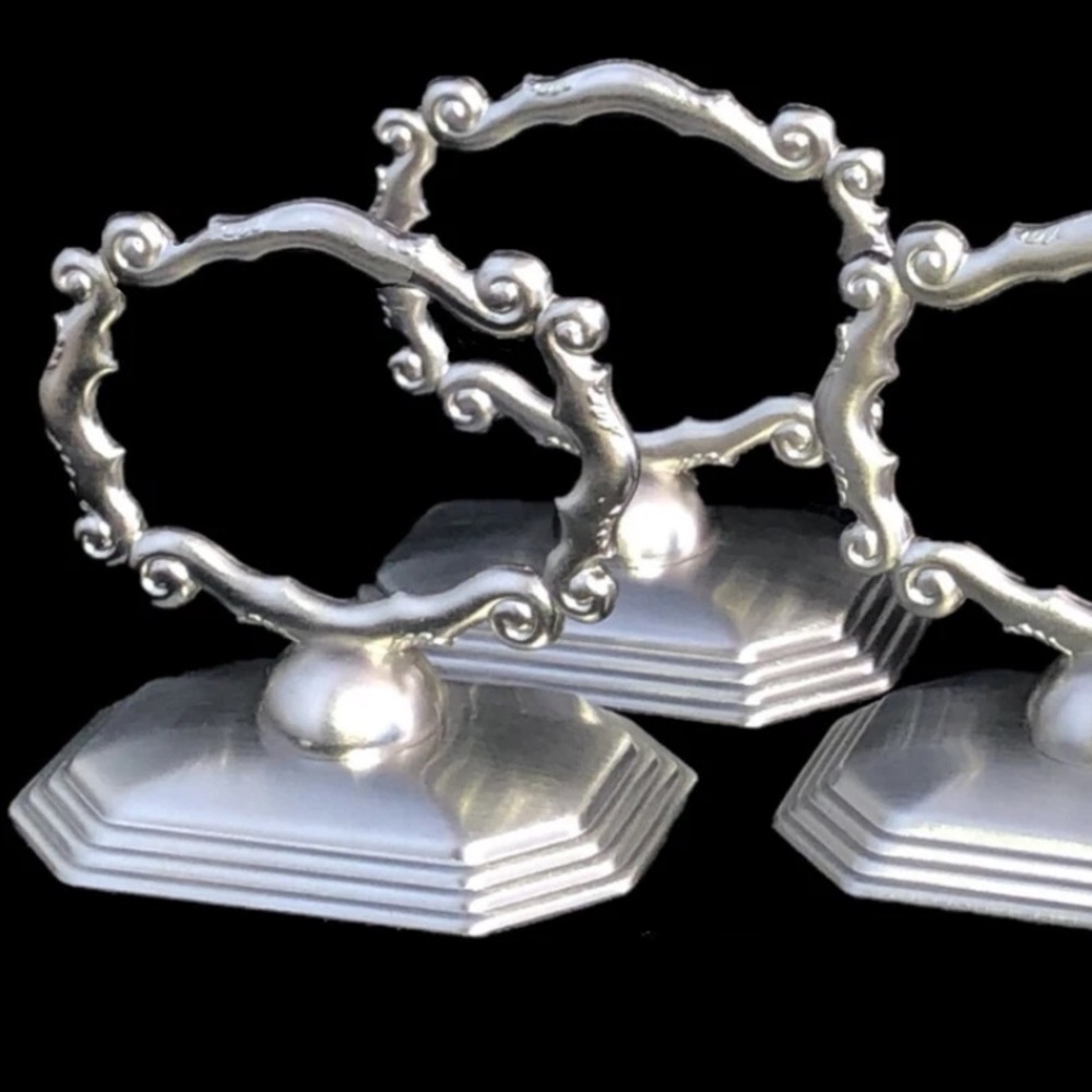 New Southern Living At Home Redmont Heirloom Napkin Rings or Place Card Holder 8 - Picture 2 of 7
